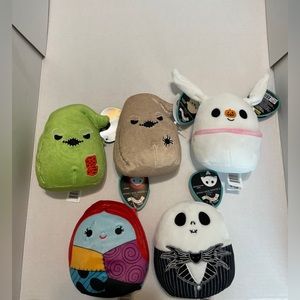 Disney's The Nightmare Before Christmas 5” Squishmallows Lot- Complete Set Of 5
